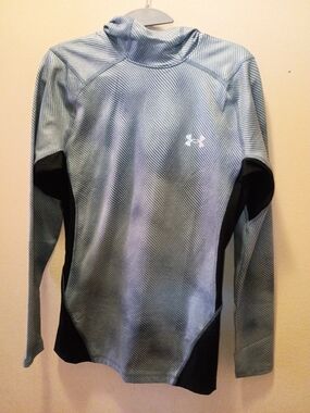 Under Armour Infrared Coldgear Compression Hoodie Gray/Black - NWT L $80
